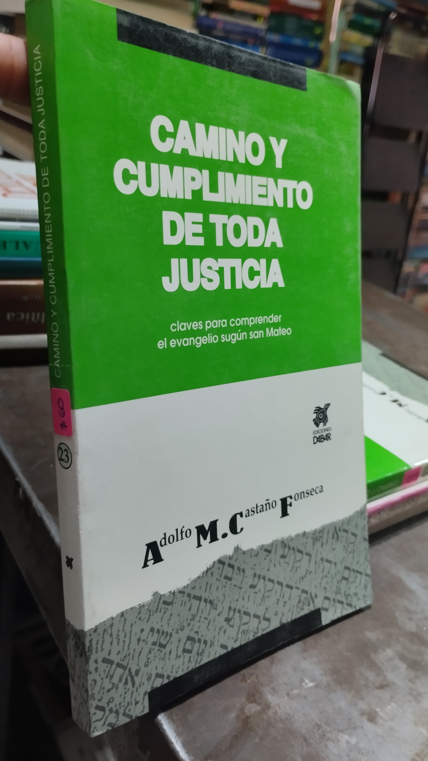 CAMINO Y CUMPLIMIENTO DE TODA JUSTICIA POR ADOLFO M CASTAÑO FONSECA LIBRO USADO DERECHO ALDAMA