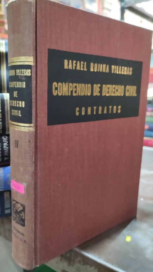 COMPENDIO DE DERECHO CIVIL POR RAFAEL ROJINA VILLEGAS LIBRO USADO DERECHO ALDAMA