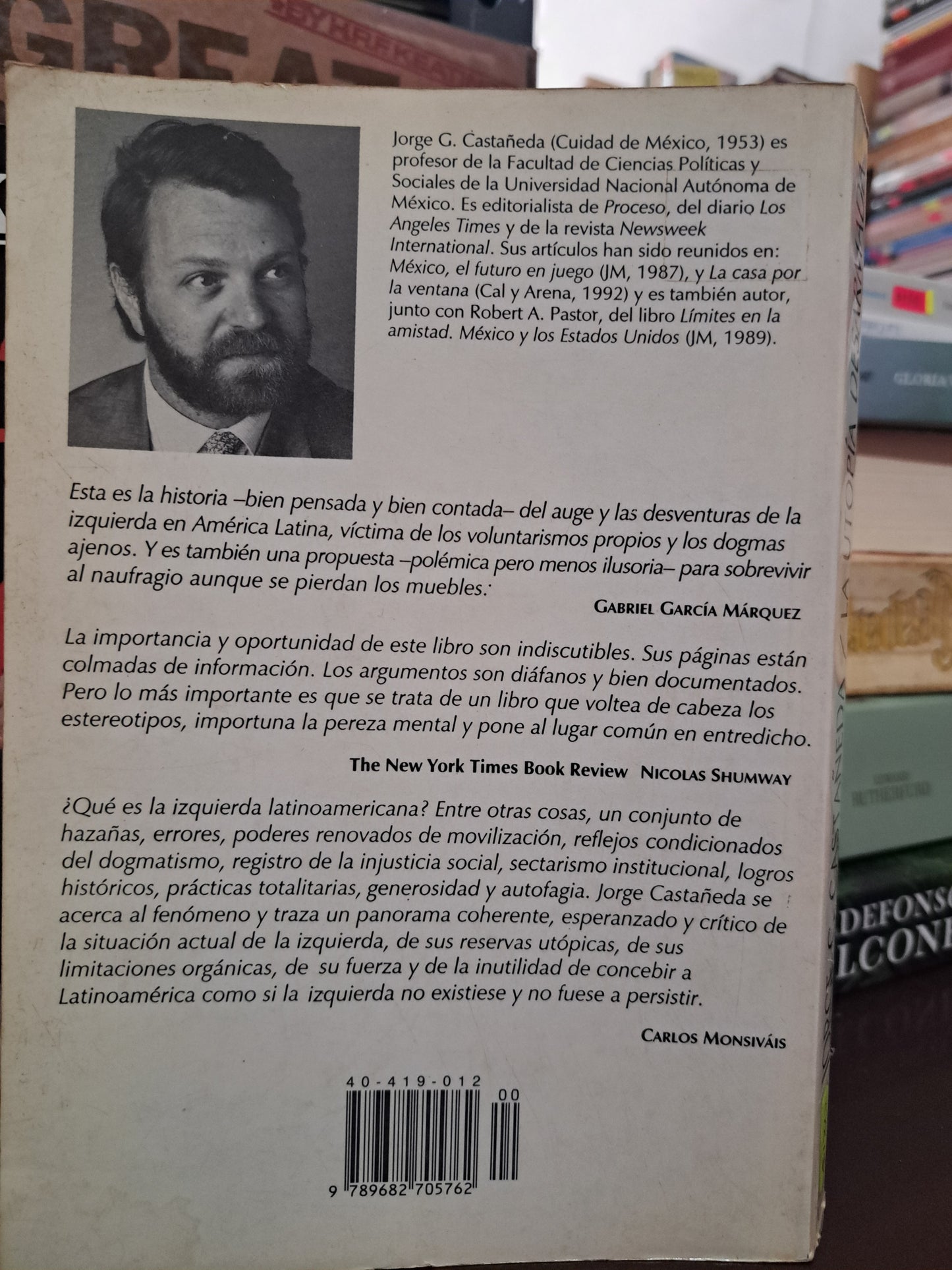 LA UTOPÍA DESARMADA JORGE G. CASTAÑEDA USADO NOVELA LITERARIO 305