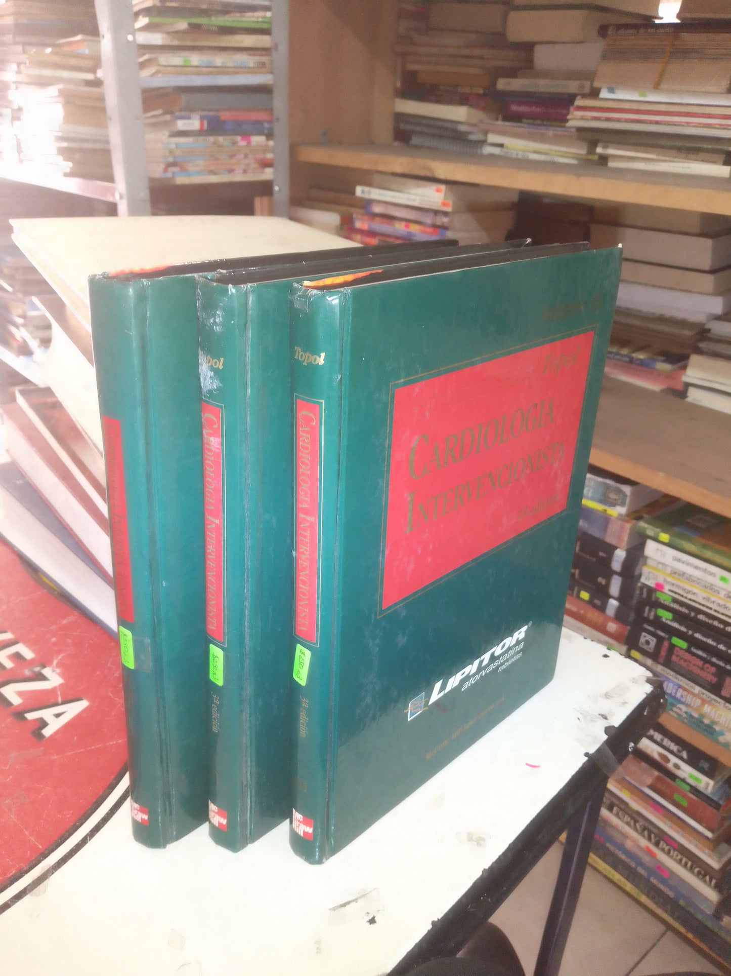 CARDIOLOGÍA INTERVENCIONISTA VOLÚMENES I, II Y III POR ERIC J. TOPOL $250 POR 3 TOMOS USADO MEDICINA LITERARIO 207