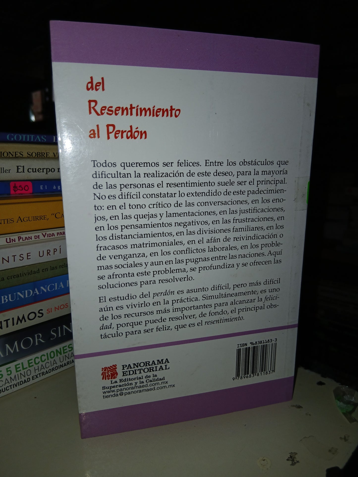 DEL RESENTIMIENTO AL PERDÓN POR FRANCISCO UGARTE CORCUERA USADO SUPERACIÓN PERSONAL LITERARIO 207