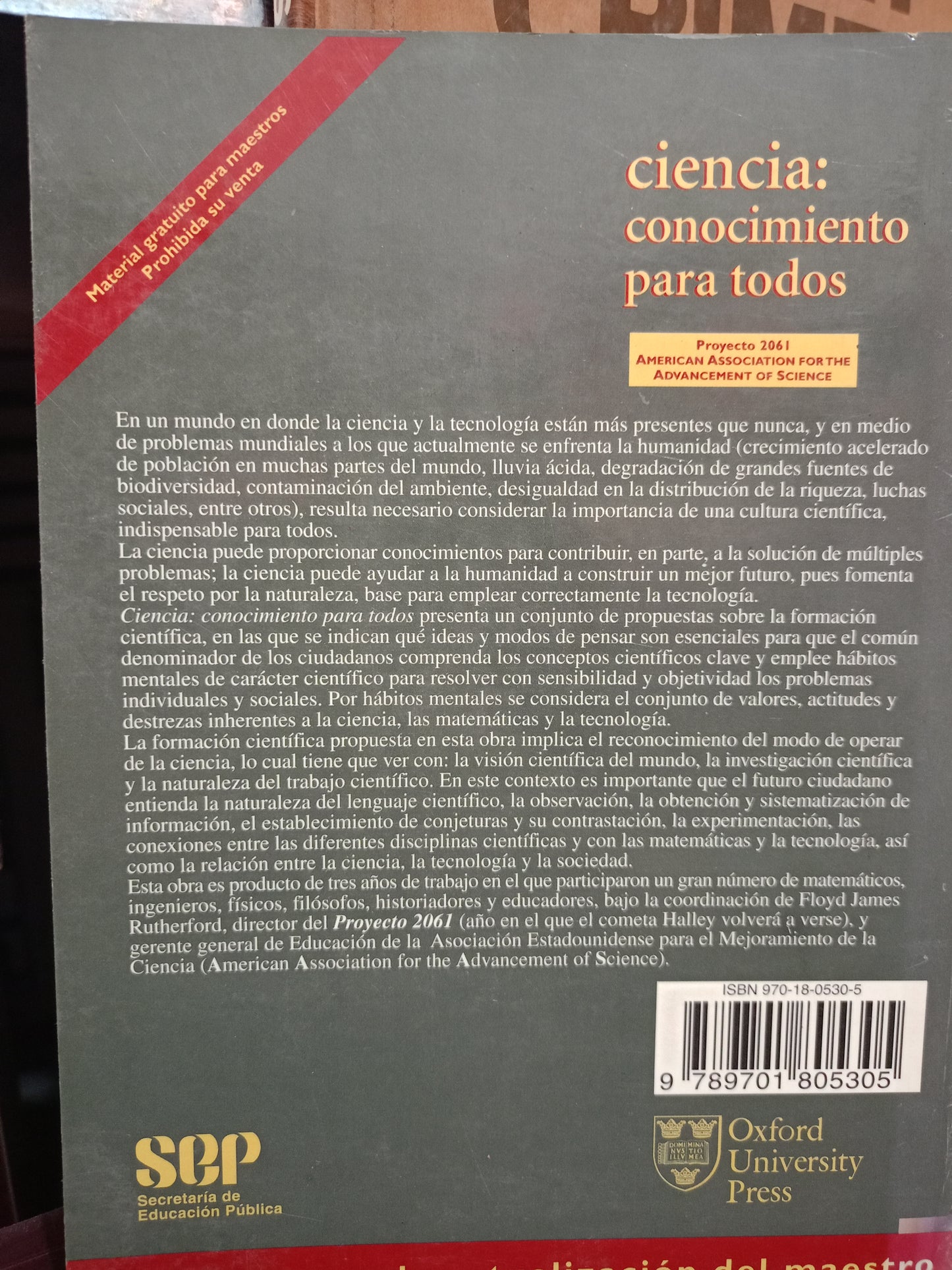 CIENCIA CONOCIMIENTO PARA TODOS USADO CIENCIA LITERARIO 305