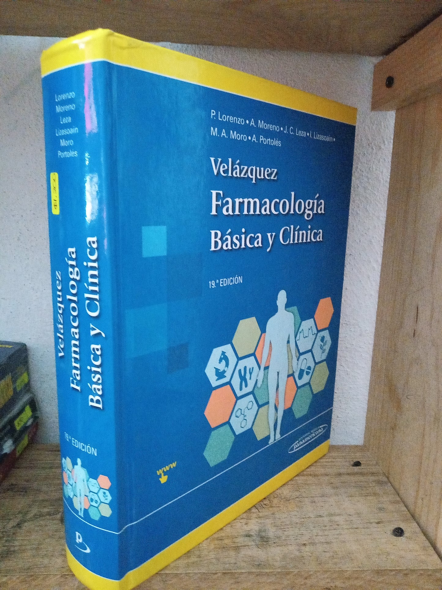 FARMACOLOGIA BASICA Y CLINICA VELAZQUEZ P.LORENZO, A.MORENO, J.C. LEZA, I.LIZASOAIN, M.A. MORO, A. PORTALES USADO SALUD LITERARIO 305