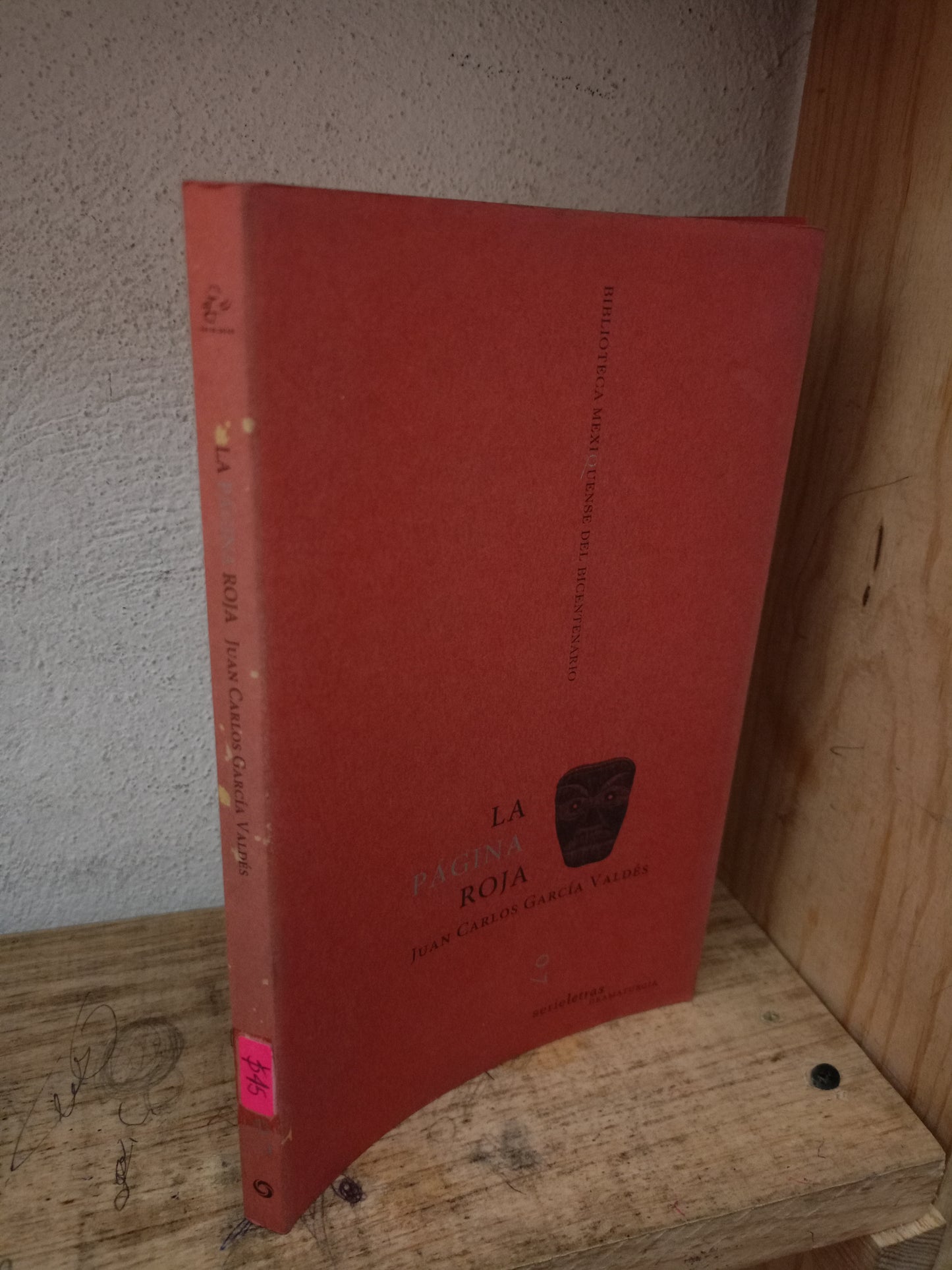 LA PAGINA ROJA POR JUAN CARLOS GARCÍA VALDÉS USADO NOVELA LITERARIO 305