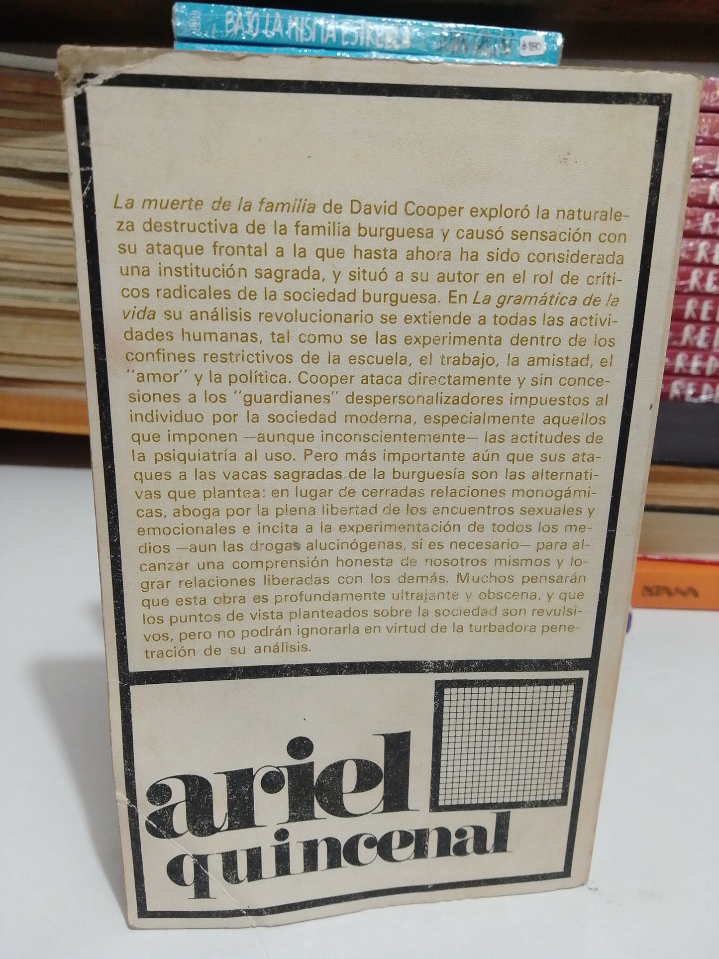 LA GRAMATICA DE LA VIDA POR DAVID COOPER USADO NOVELAS JUAREZ