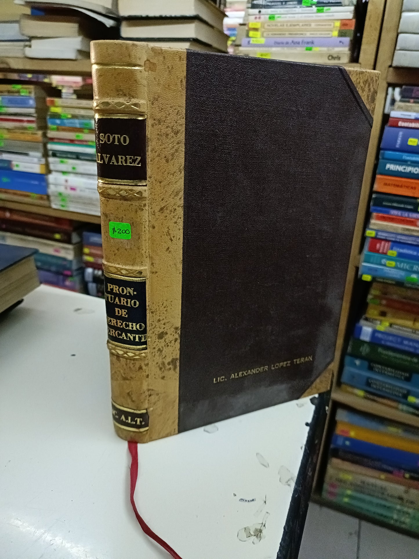 PRONTUARIO DE DERECHO MERCANTIL POR SOTO ÁLVAREZ USADO DERECHO LITERARIO 207