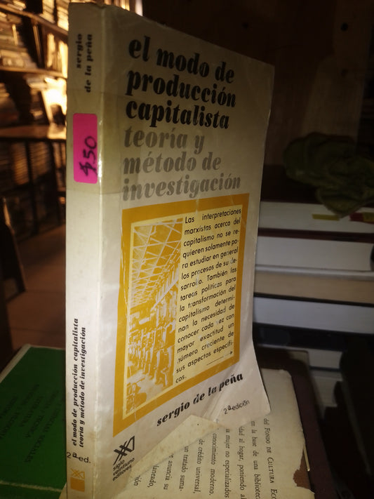 EL MODO DE PRODUCCIÓN CAPITALISTA POR SERGIO DE LA PEÑA USADO SOCIOLOGÍA LITERARIO 207