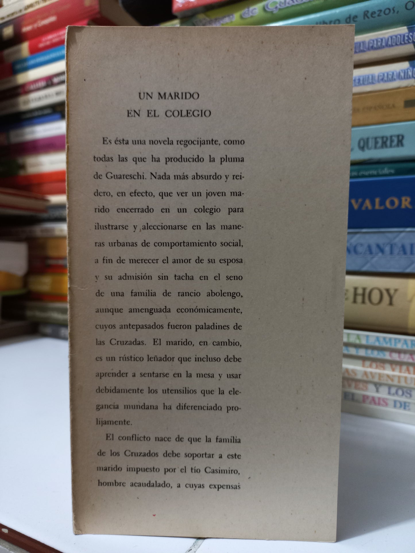 UN MARIDO EN EL COLEGIO POR GIOVANNI GUARESCHI USADO NOVELA JUÁREZ