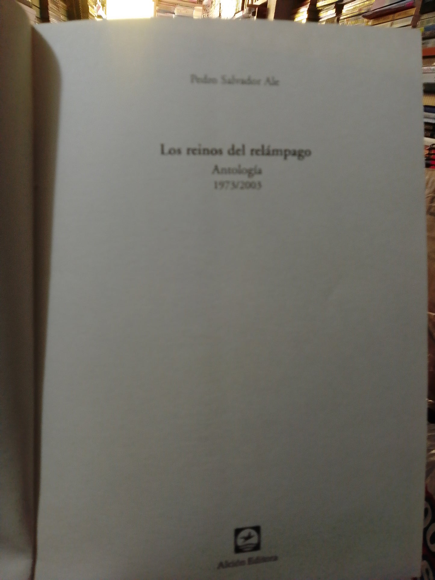 LOS REINOS DEL RELÁMPAGOS POR PEDRO SALVADOR ALE USADO NOVELA JUÁREZ