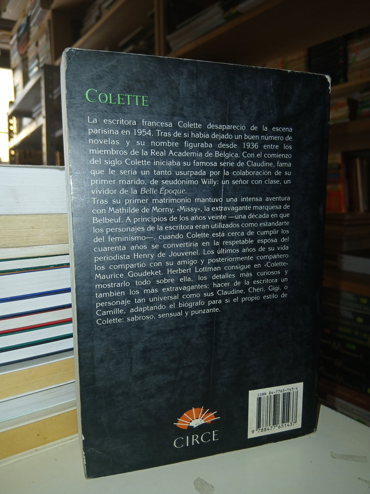 COLETTE POR HERBERT LOTTMAN USADO NOVELA LITERARIO 207