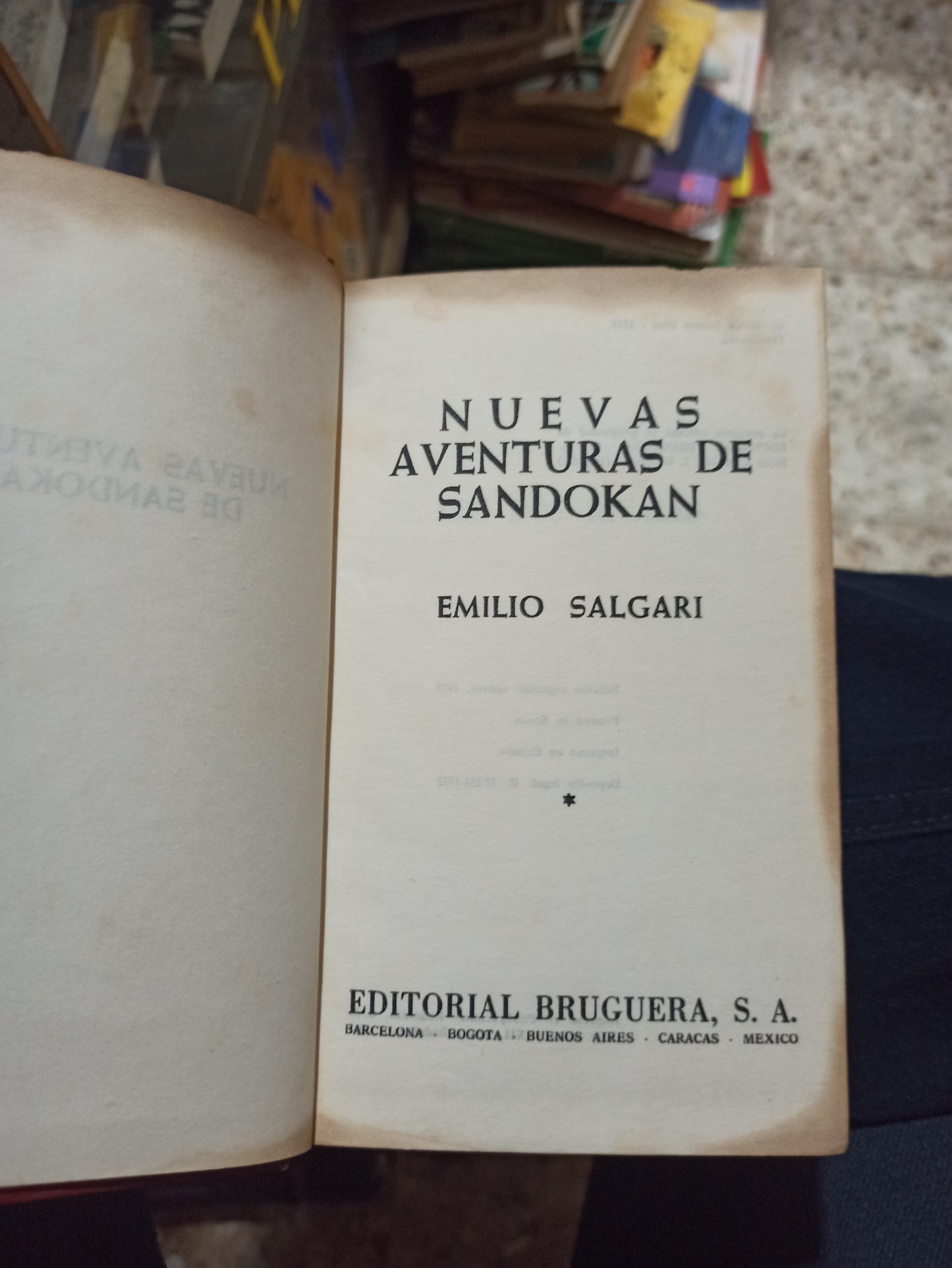 NUEVAS AVENTURAS DE SANDOKAN POR EMILIO SALGARI USADO NOVELAS ALDAMA