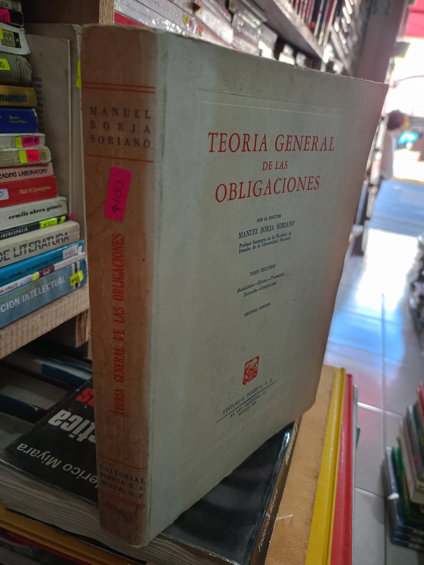 TEORIA GENERAL DE LAS OBLIGACIONES POR MANUEL BORJA SORIANO USADO DERECHO LITERARIO 305
