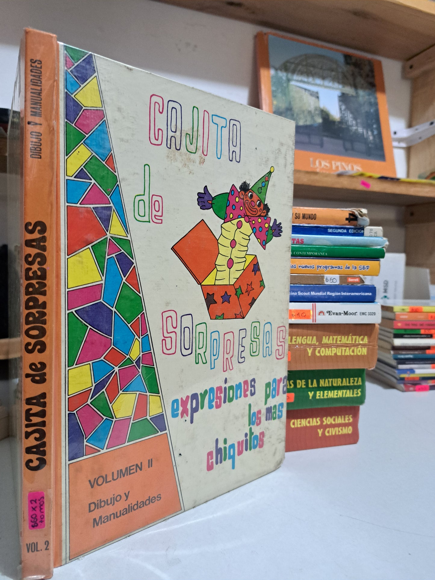 CAJITA DE SORPRESAS DIBUJO Y MANUALIDADES VOLUMEN II y IV USADO INFANTIL JUÁREZ 60 x dos tomos