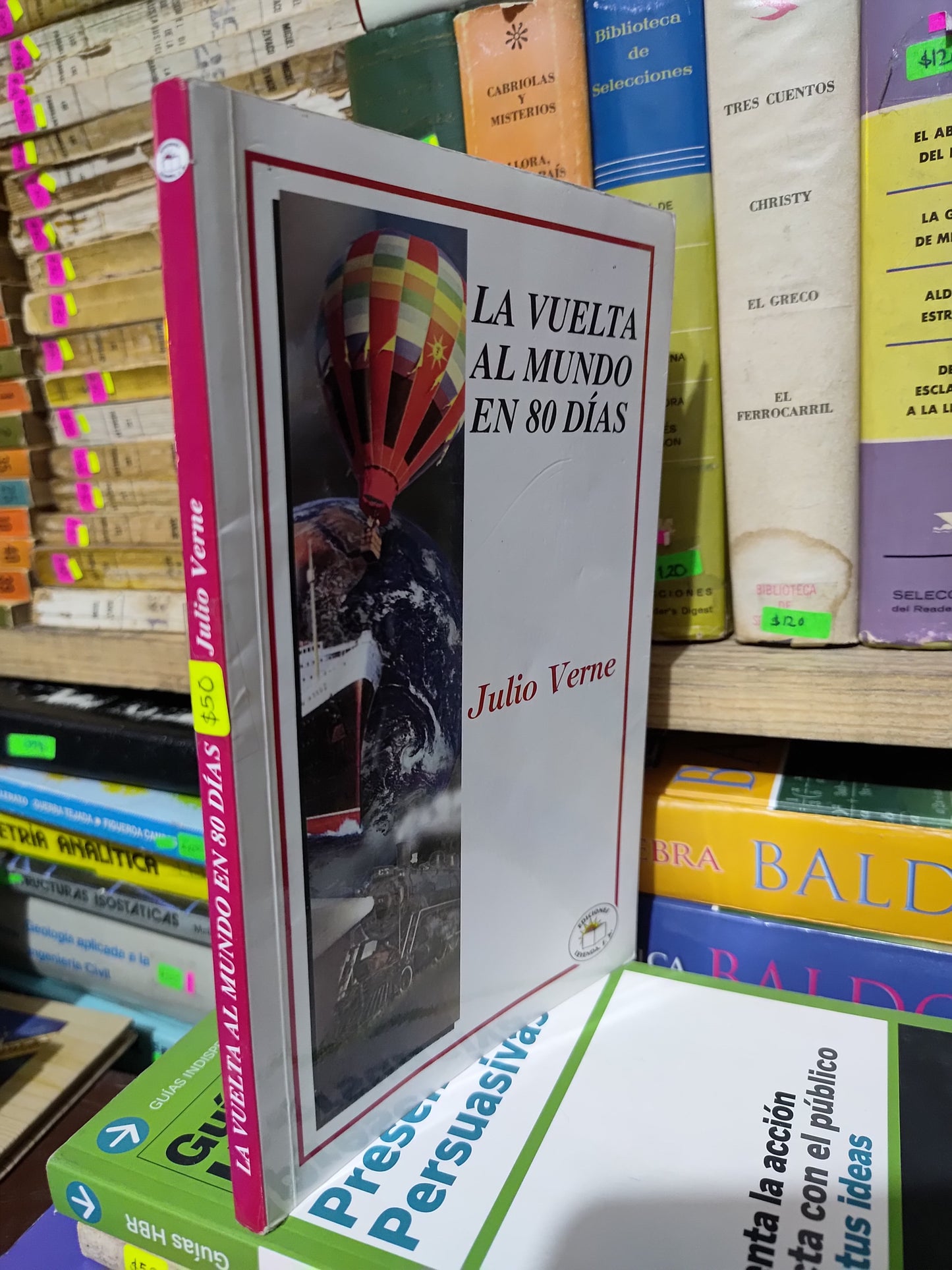 LA VUELTA AL MUNDO EN 80 DIAS POR JULIO VERNE USADO NOVELAS JUAREZ 507
