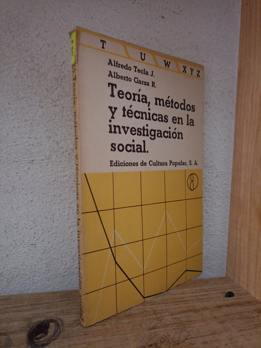 TEORÍA MÉTODOS Y TÉCNICAS EN LA INVESTIGACIÓN SOCIAL POR ALFREDO TECLA J. Y ALBERTO GARZA R. USADO EDUCACIÓN LITERARIO 305