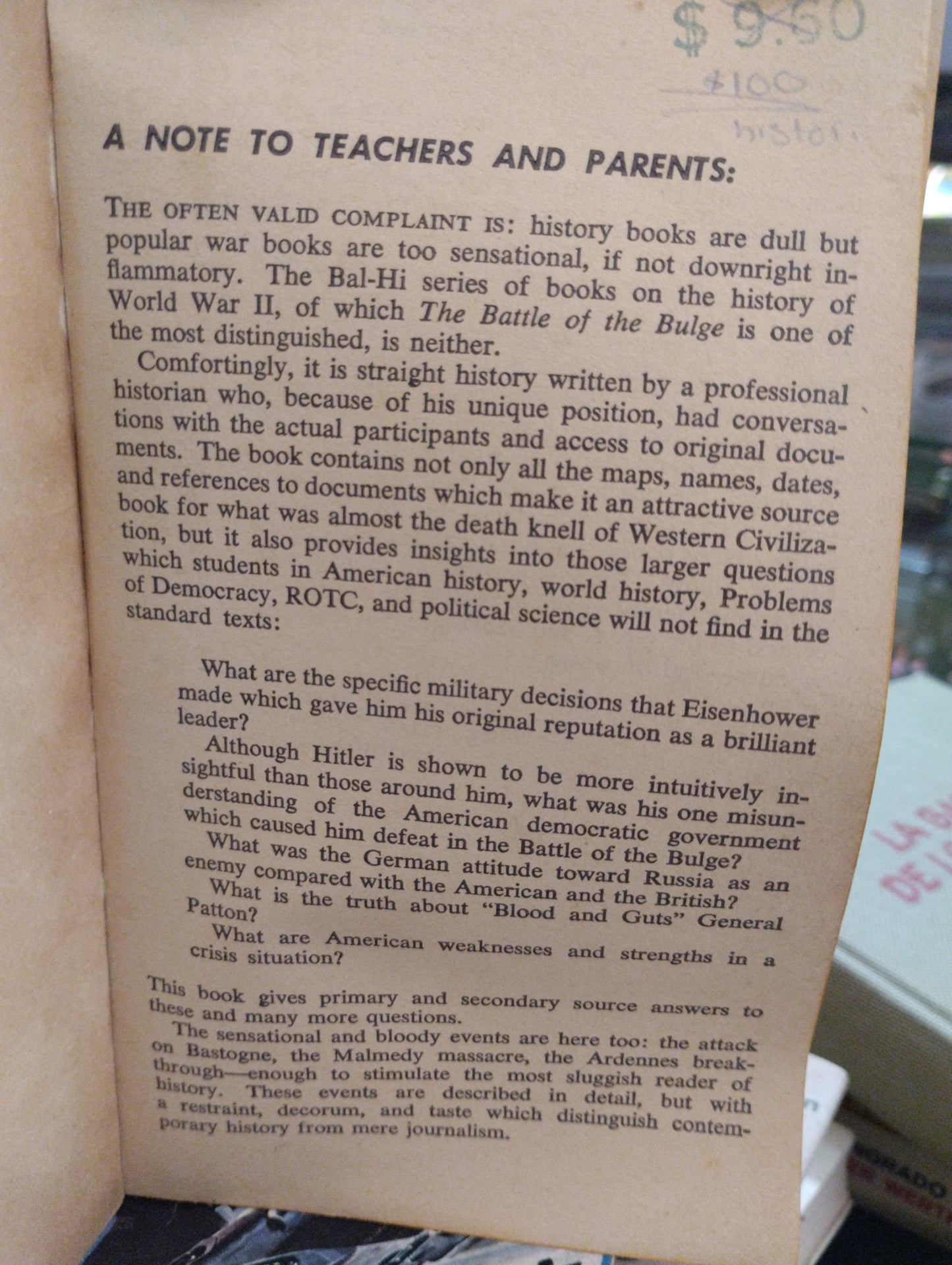 THE BATTLE OF THE BULGE POR ROBERT E. MERRIAN LIBRO USADO HISTORIA ALDAMA EDITORIAL BALLANTINE BOOKS EN BUEN ESTADO