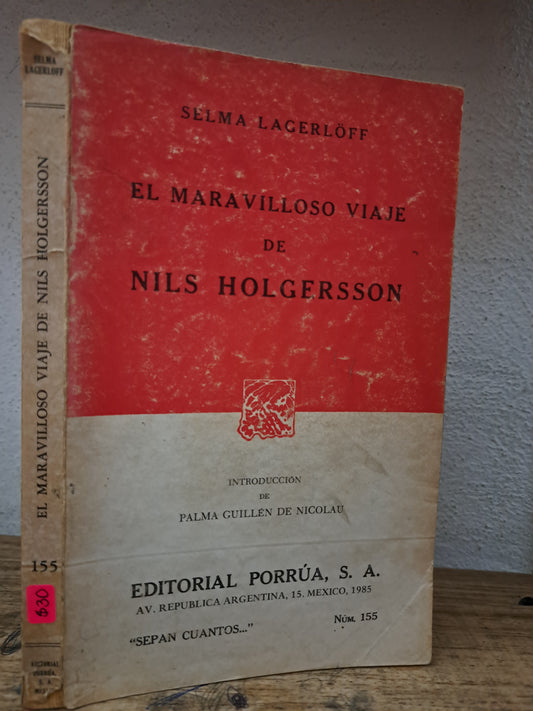 EL MARAVILLOSO VIAJE DE NILS HOLGERSSON SELMA LAGERLOFF USADO NOVELA LITERARIO 305