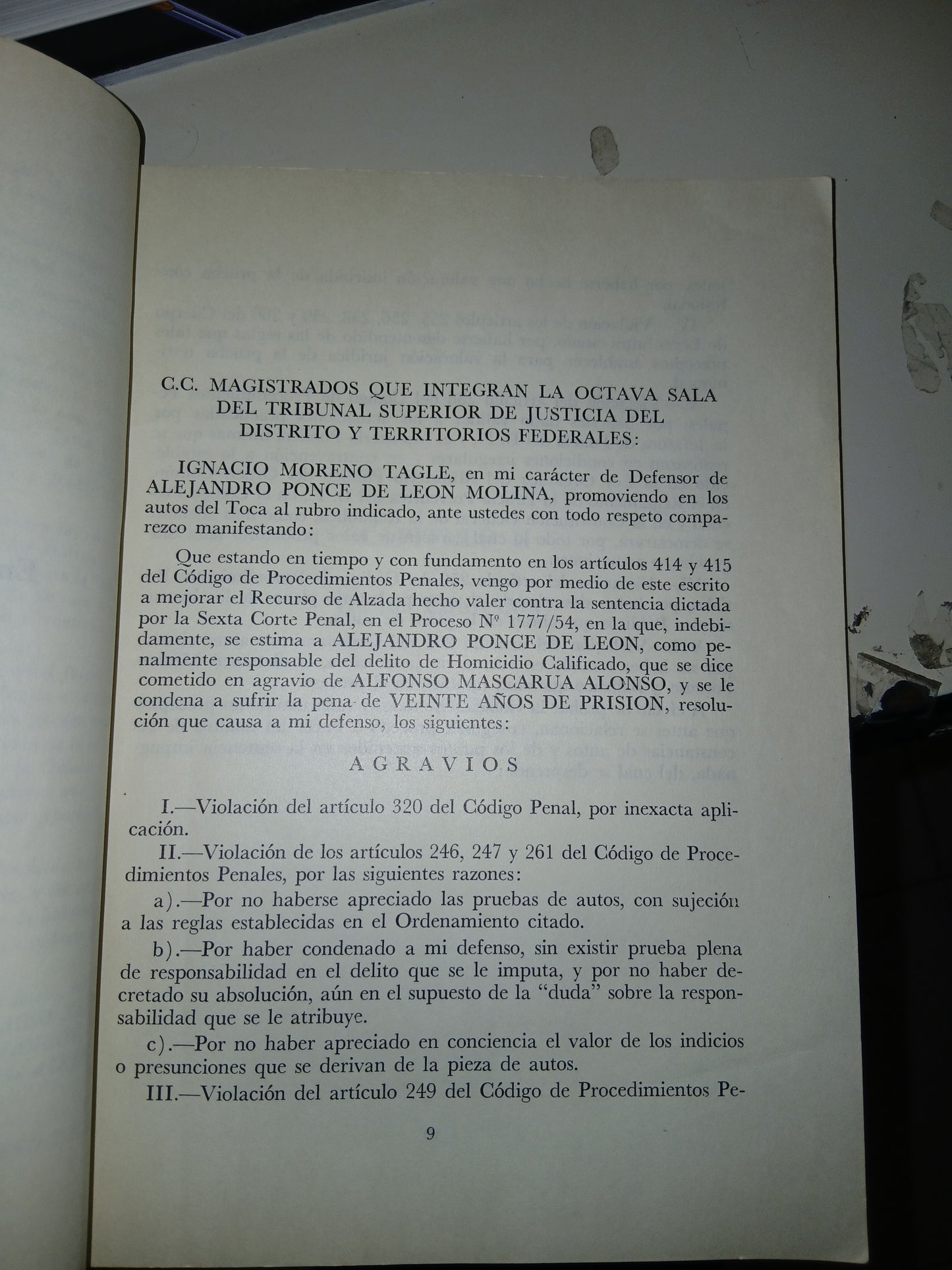 EL CASO MASCARUA POR IGNACIO MORENO TAGLE USADO DERECHO LITERARIO 207