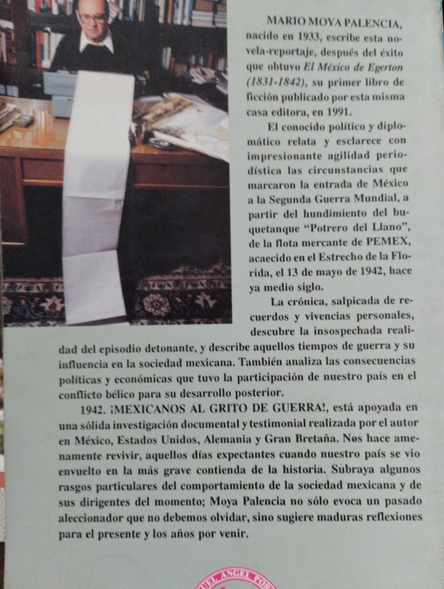 MEXICANOS AL GRITO DE GUERRA POR MARIO MOYA PALENCIA USADO HISTORIA ALDAMA EDITORIAL PORRUA TAPA BLANDA LIBRO EN BUEN ESTADO