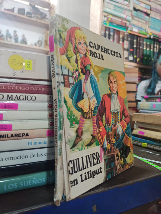 CAPERUCITA ROJA Y GULLIVER POR EDITORIAL LUZARRA USADO NOVELAS ALDAMA