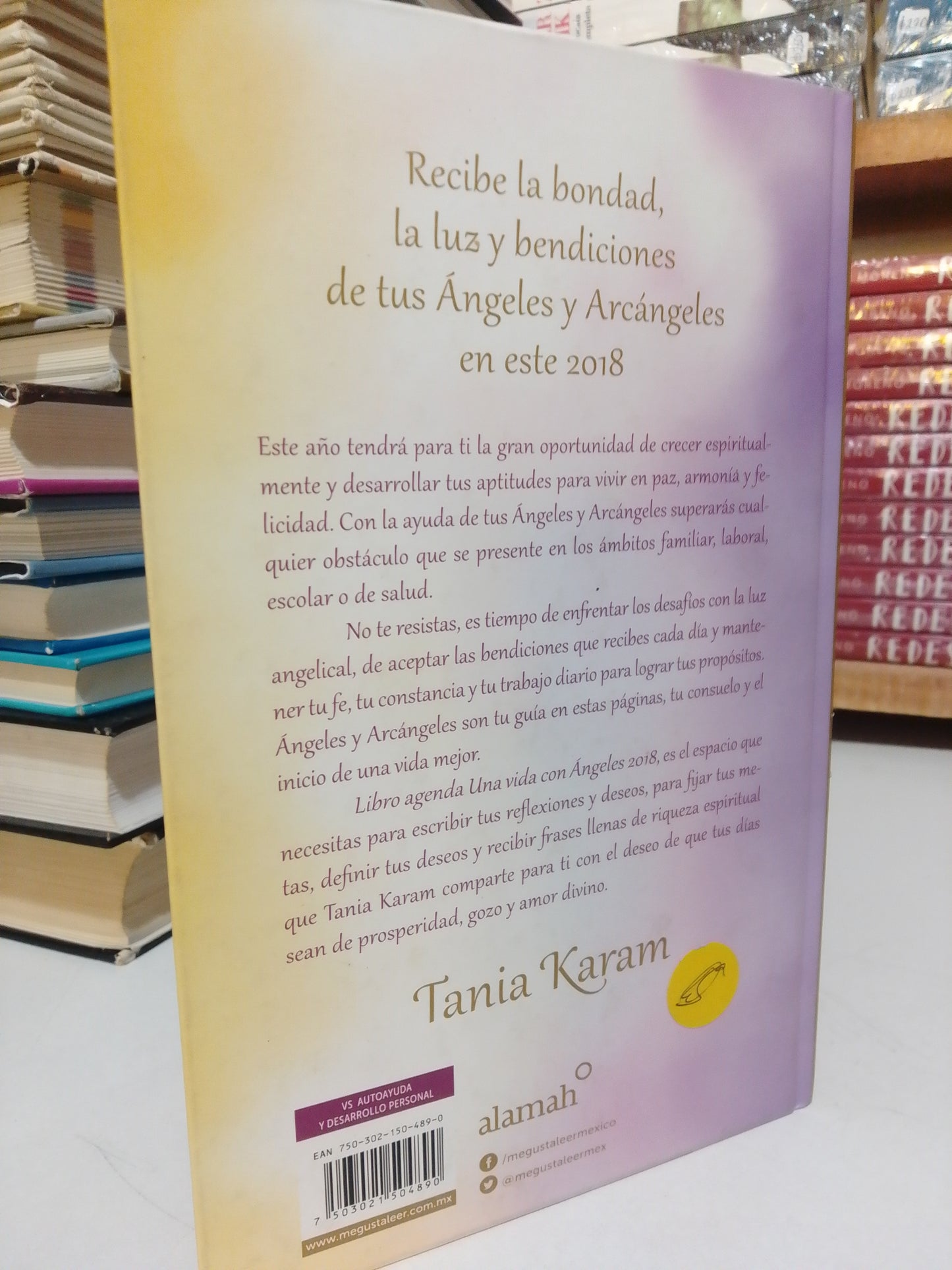 LIBRO AGENDA UNA VIDA CON ÁNGELES 2018 POR TANIA CARA USADO SUP.PERSONAL JUÁREZ