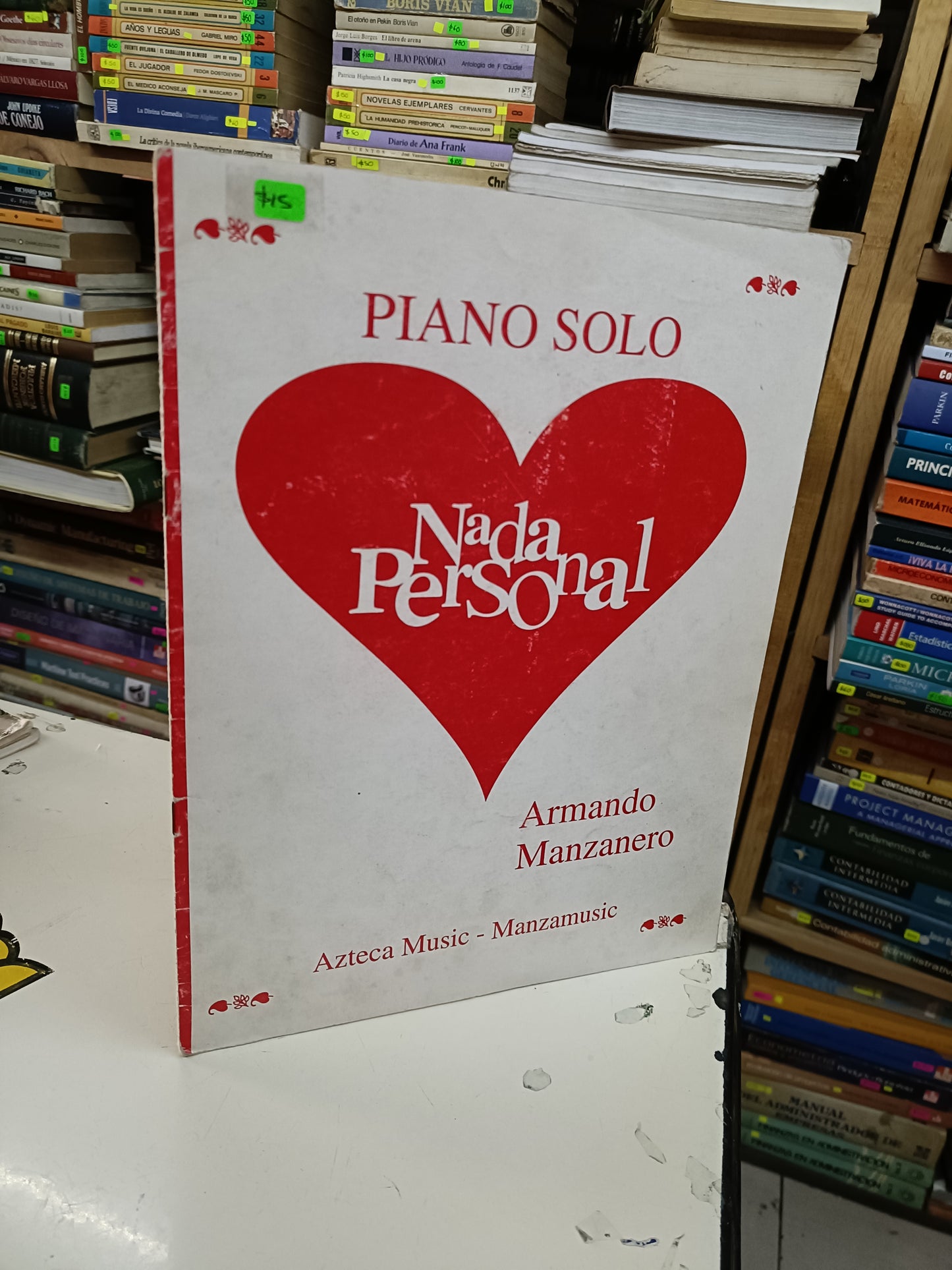 NADA PERSONAL ARMANDO MANZANERO PIANO SOLO USADO ARTE LITERARIO 207