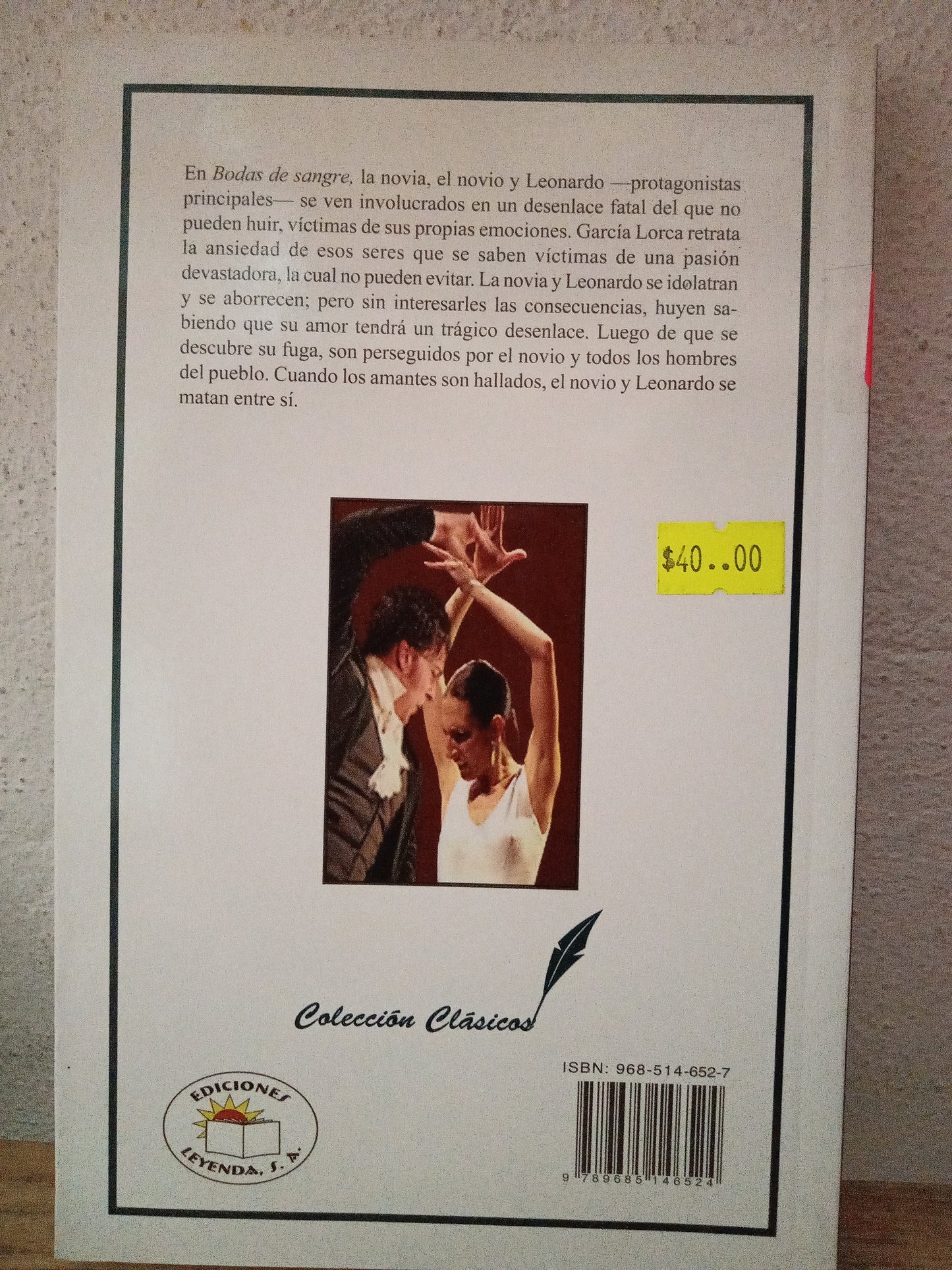 BODAS DE SANGRE FEDERICO GARCÍA LORCA USADO INFANTIL LITERARIO 305