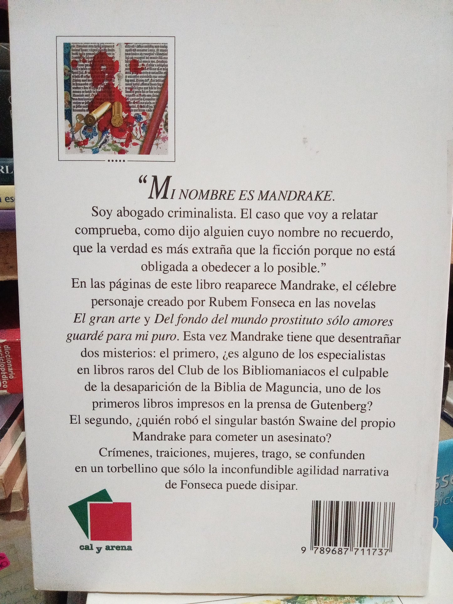 MANDRAKE LA BIBLIA Y EL BASTON RUBEN FONSECA USADO NOVELA LITERARIO #305