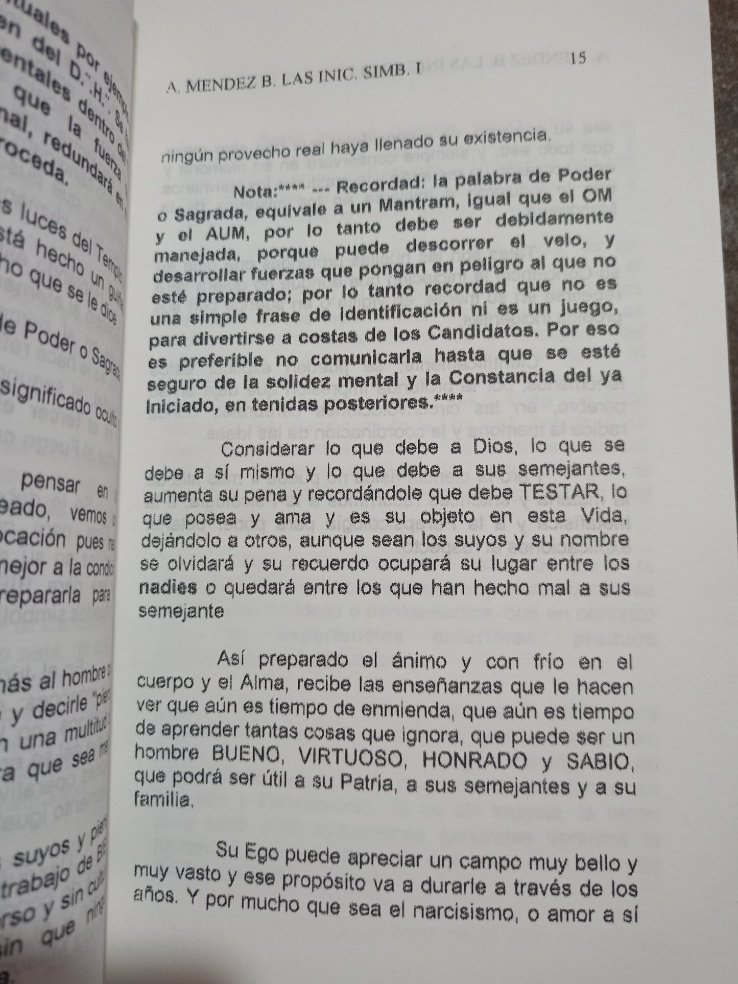 LAS INICIACIONES SIMBÓLICAS Y SUS RESULTADOS OCULTOS POR ARTURO MÉNDEZ BLACKALLER USADO MASONERÍA ALDAMA