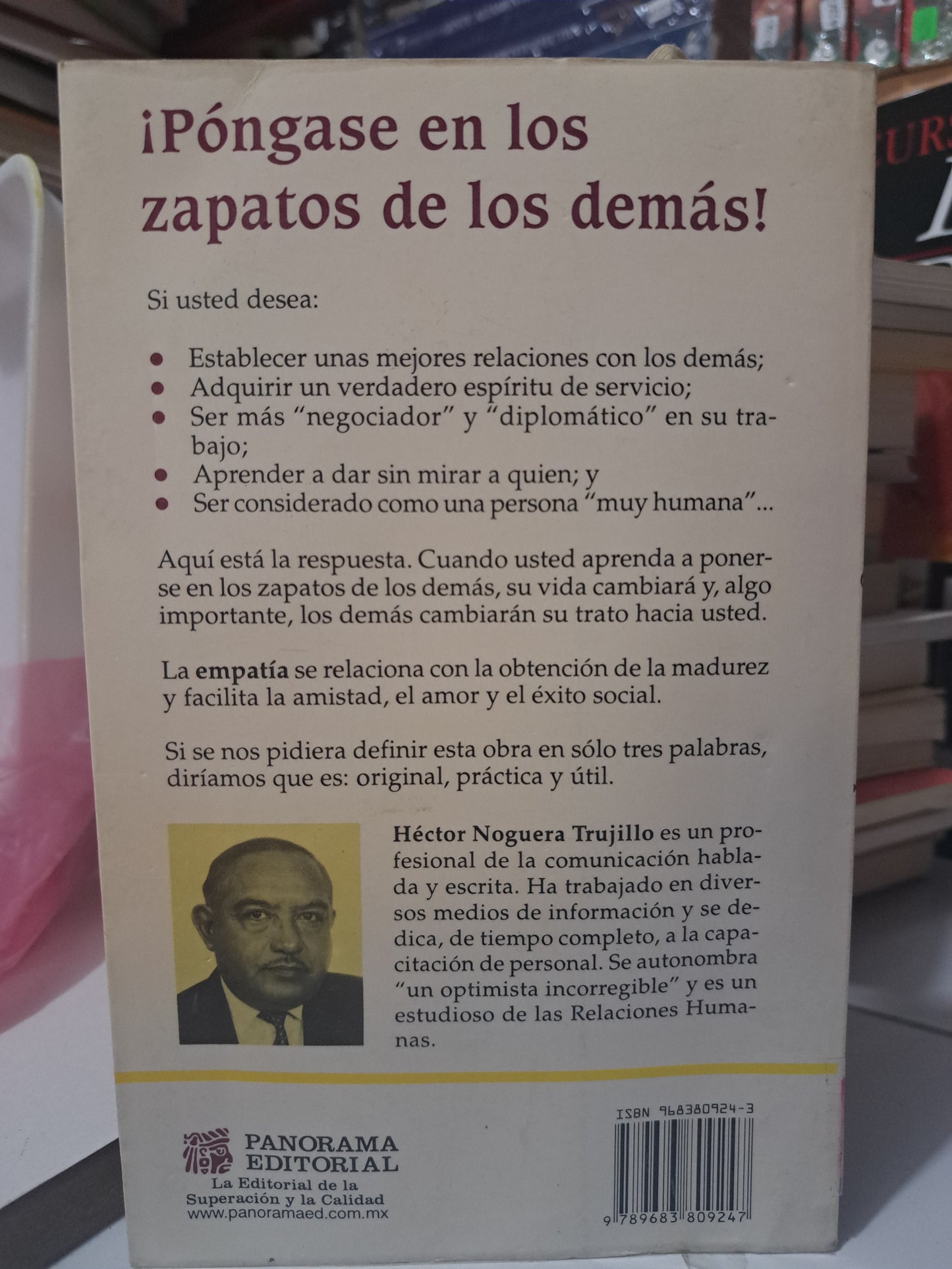 PÓNGASE EN LOS ZAPATOS DE LOS DEMÁS HÉCTOR NOGUERA TRUJILLO USADO SUPERACIÓN PERSONAL JUÁREZ