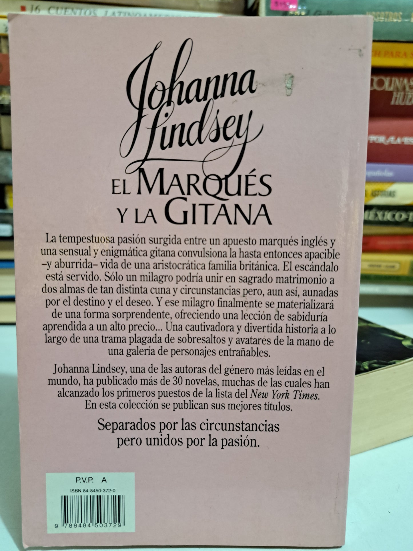 EL MARQUÉS Y LA GITANA JOHANNA LINDSEY USADO NOVELA JUÁREZ