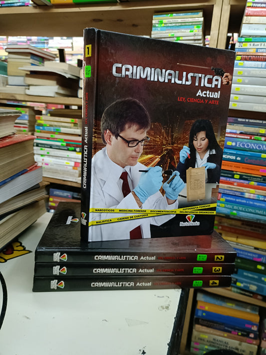 CRIMINALÍSTICA ACTUAL LEY, CIENCIA Y ARTE (4 TOMOS X $1200) USADO MEDICINA LITERARIO 207