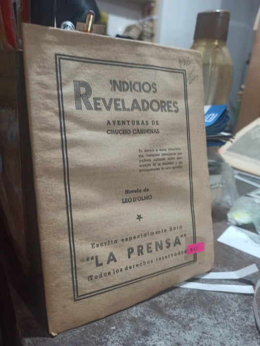 INDICIOS REVELADORES POR LEO D'OLMO USADO ANTIGUOS ALDAMA