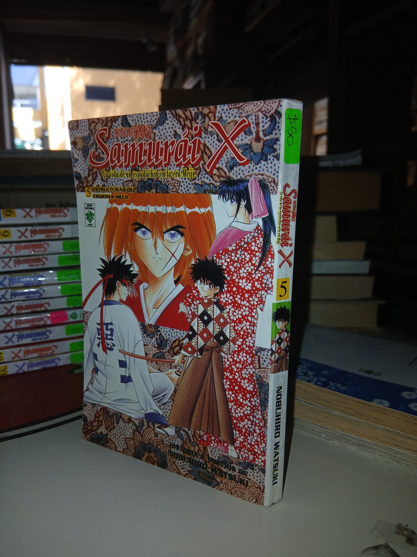 SAMURÁI X 5: ESTRUCTURA DEL ESGRIMA MEIJI POR NOBUHIRO WATSUKI USADO MANGA LITERARIO 207