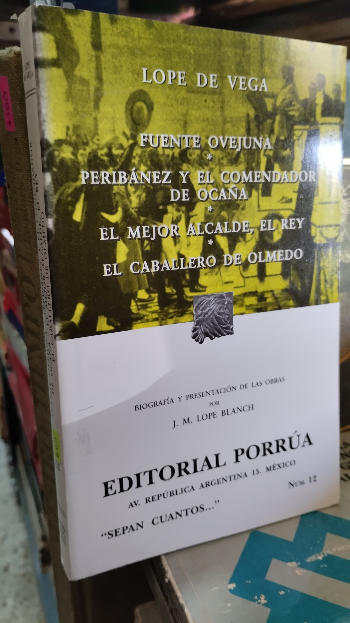 FUENTE OVEJUNA POR LOPE DE VEGA LIBRO USADO NOVELAS ALDAMA