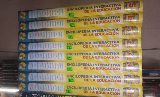 ENCICLOPEDIA INTERACTIVA DE LA EDUCACIÓN $160 POR 8 TOMOS USADO ENCICLOPEDIAS LITERARIO 207