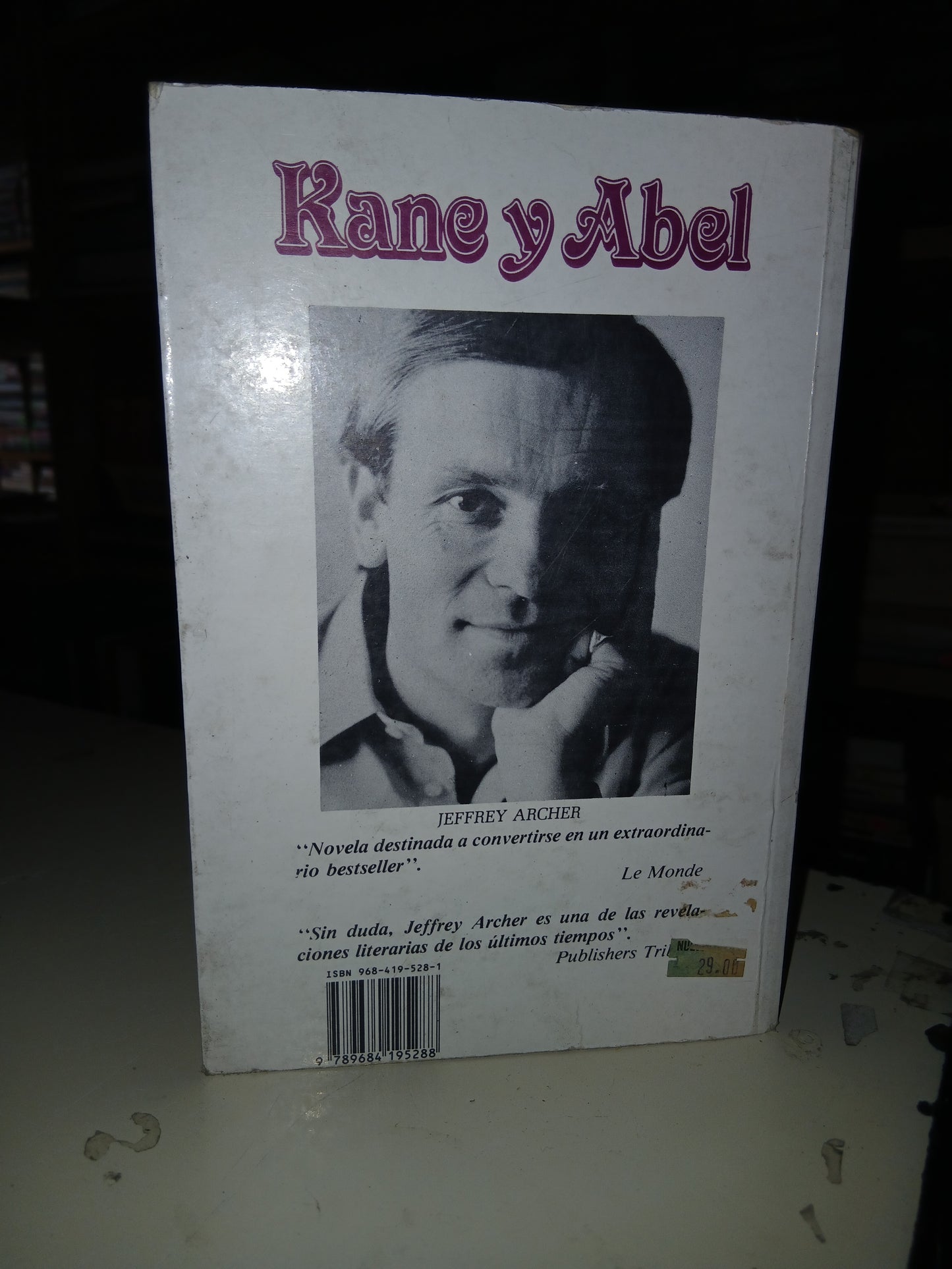 KANE Y ABEL POR JEFFREY ARCHER USADO NOVELA LITERARIO 207