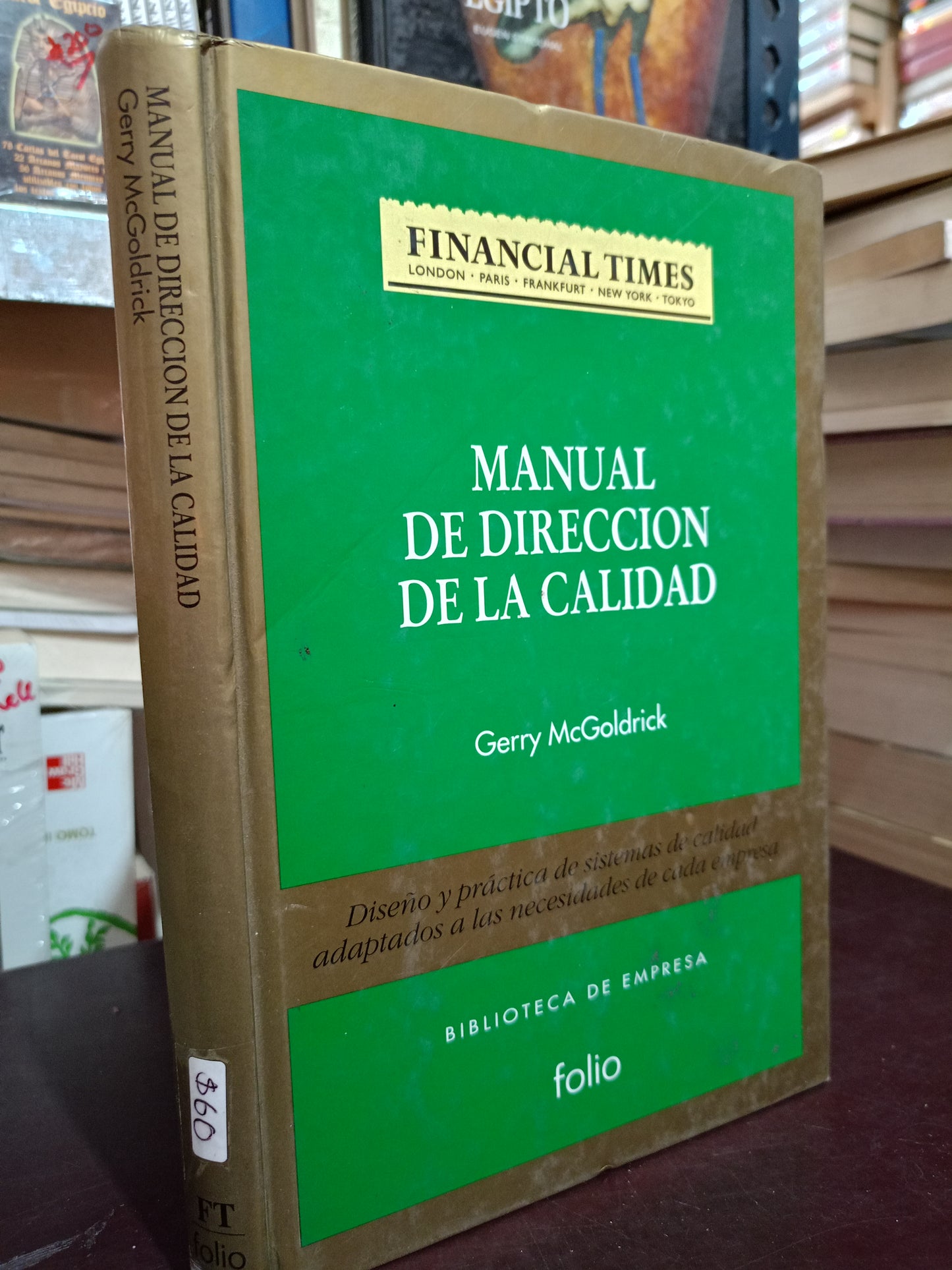 MANUAL DE DIRECCION DE LA CALIDAD POR GERRY MCGOLDRICK USADO ADMIN LITERARIO 305
