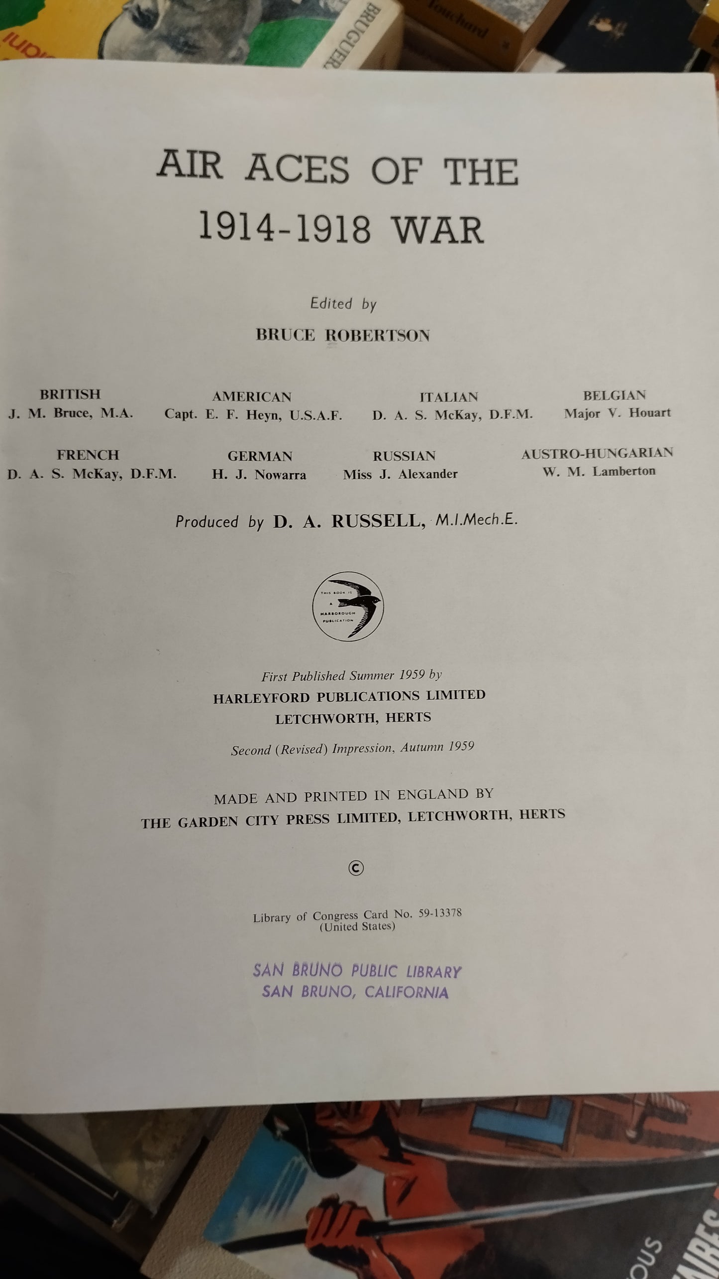 AIR ACES OF THE 1914 1918 WAR POR ROBERT SON LIBRO USADO HISTORIA ALDAMA