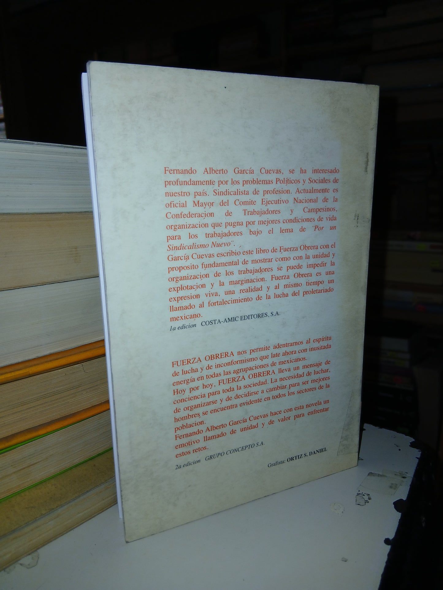 FUERZA OBRERA POR FERNANDO A. GARCÍA CUEVAS USADO AGRARIA LITERARIO 207