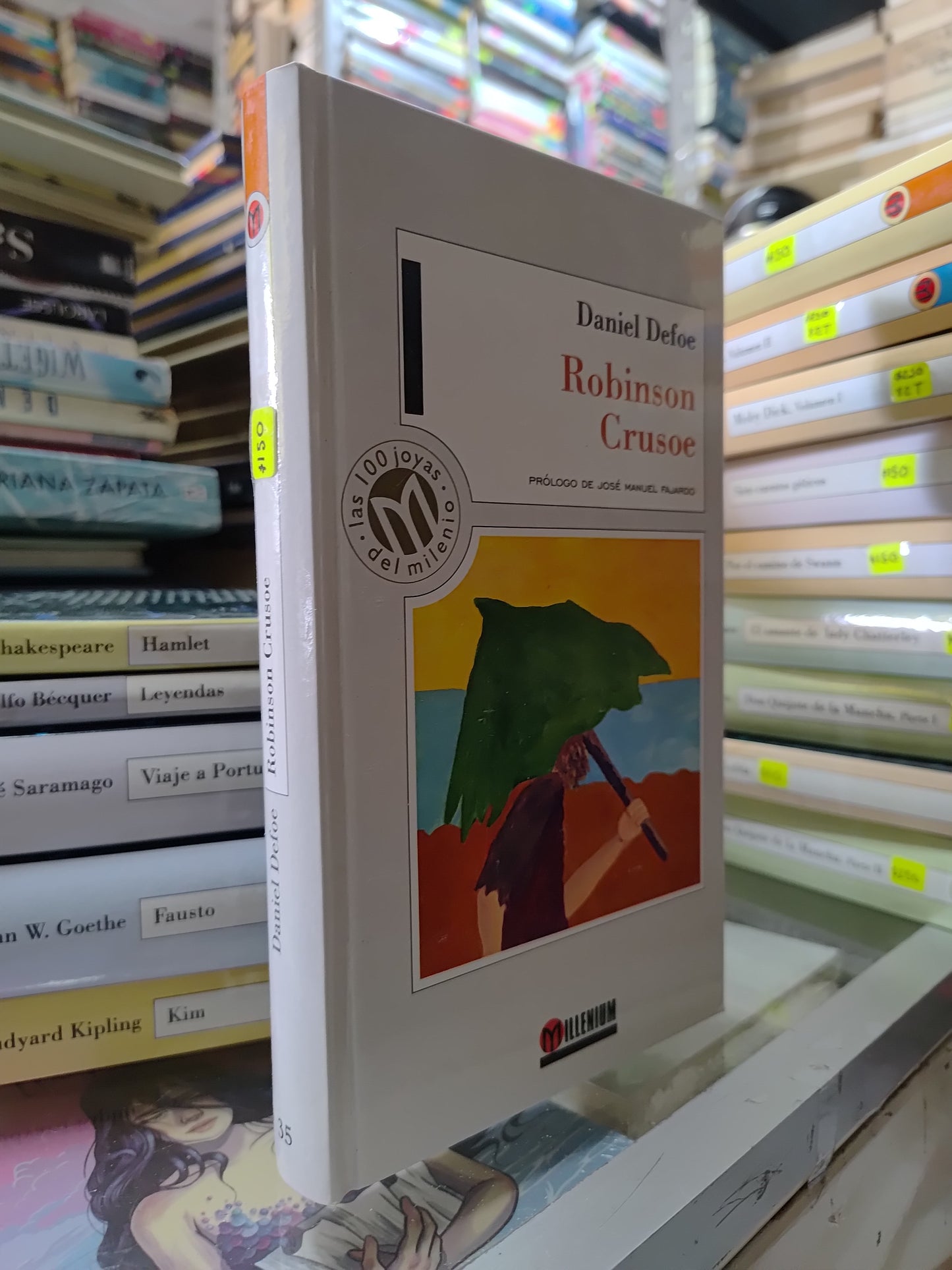 ROBINSON CRUSOE POR DANIEL DEFOE USADO NOVELAS JUAREZ 515