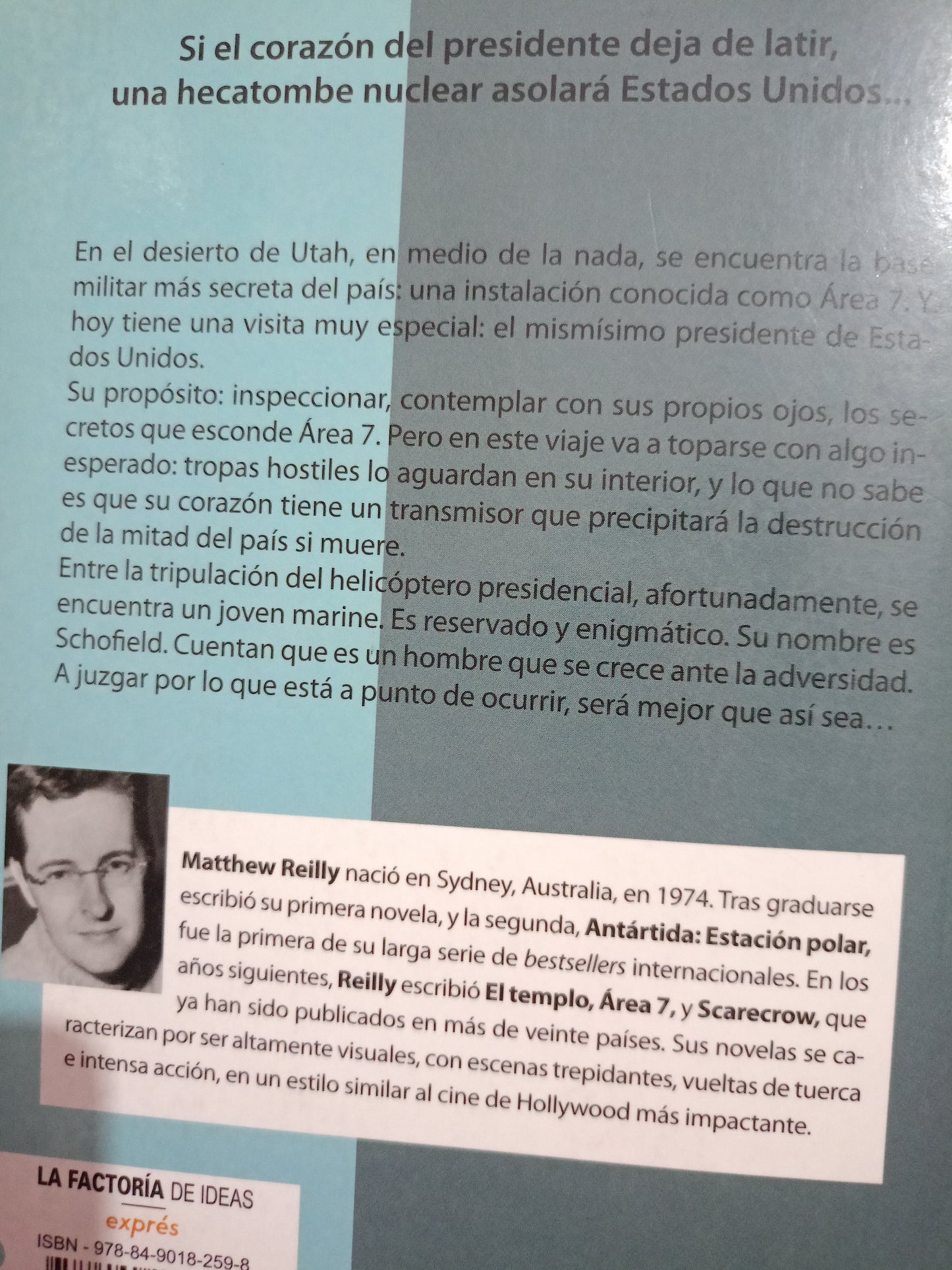 AREA 7 POR MATTHEW REILLY USADO NOVELA LITERARIO #305