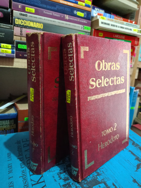 OBRAS SELECTAS DE HERODOTO DOS TOMOS USADO NOVELA LITERARIO 305
