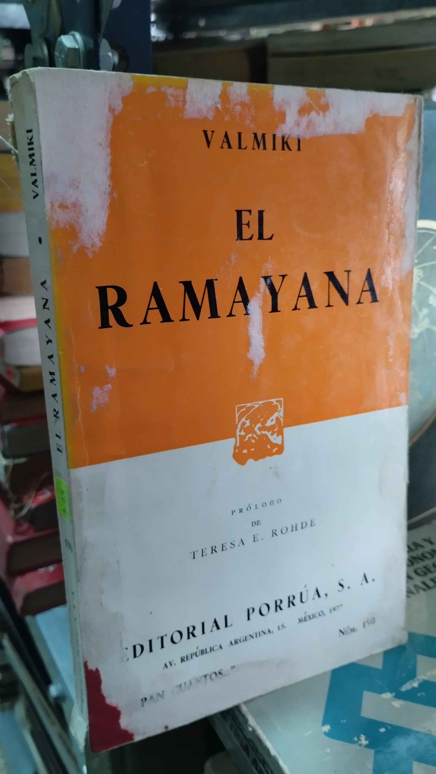 EL RAMAYANA POR VALKIMI LIBRO USADO NOVELAS ALDAMA