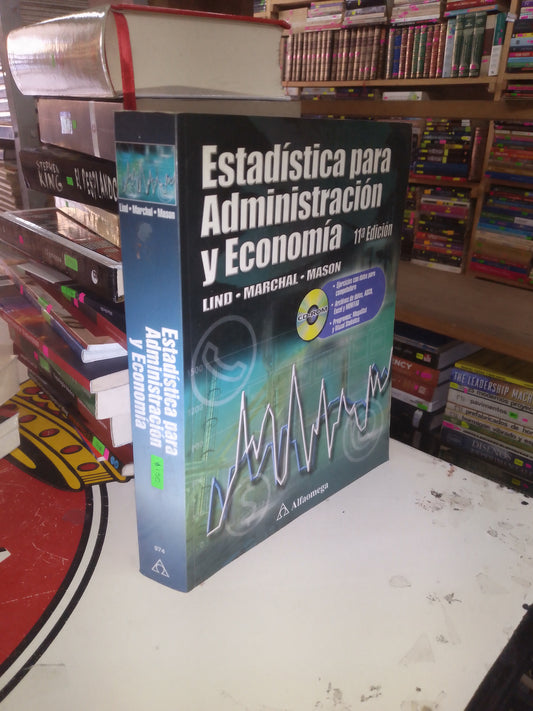 ESTADÍSTICA PARA ADMINISTRACIÓN Y ECONOMÍA POR LIND, MARCHAL Y MASON USADO ADMINISTRACIÓN LITERARIO 207