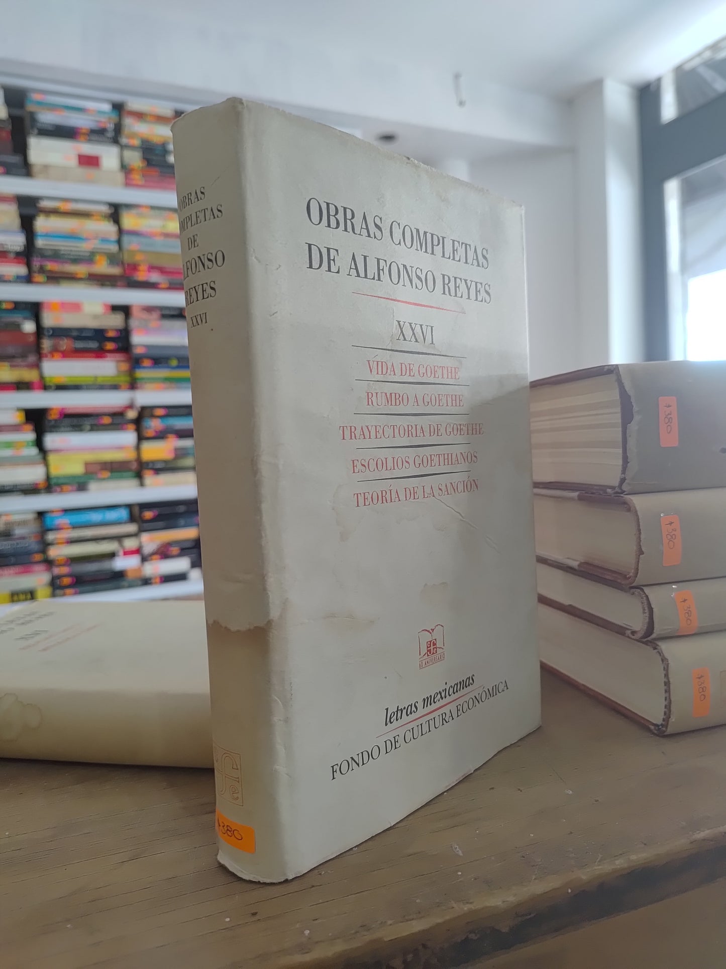 OBRAS COMPLETAS DE ALFONSO REYES TOMO 26 VIDA DE GOETHE RUMBO A GOETHE TRAYECTORIA DE GOETHE ESCOLIOS GOETHIANOS TEORIA DE LA SANACION USADO NOVELAS JUAREZ 515