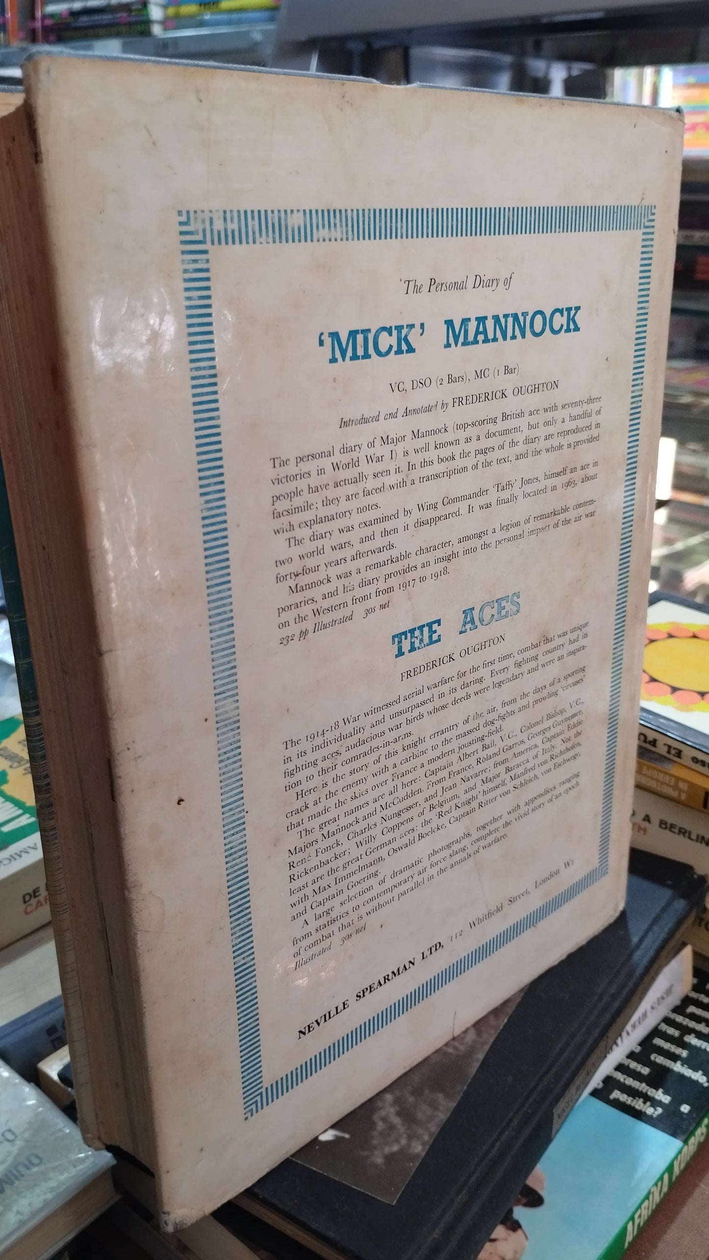 ACES HIGH POR CHRISTOPHER SHORES & CLIVE WILLIAMS LIBRO USADO HISTORIA ALDAMA