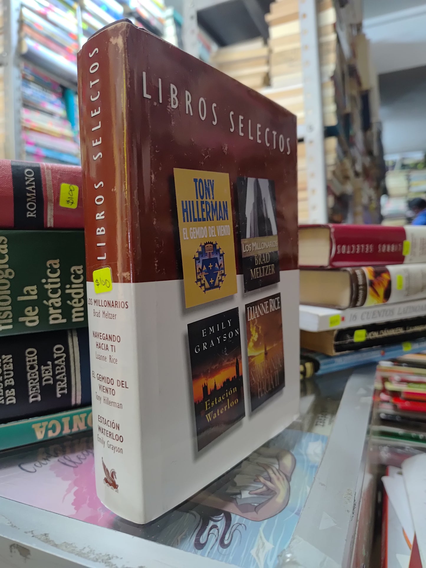 LIBROS SELECTOS EL GEMIDO DEL VIENTO POR TONY HILLERMAN LOS MILLONARIOS POR BRAD MELTZER ESTACION WATERLOO POR EMILY GRAYSON Y NAVEGANDO HACIA TI POR LUANNE RICE USADO NOVELAS JUAREZ 515