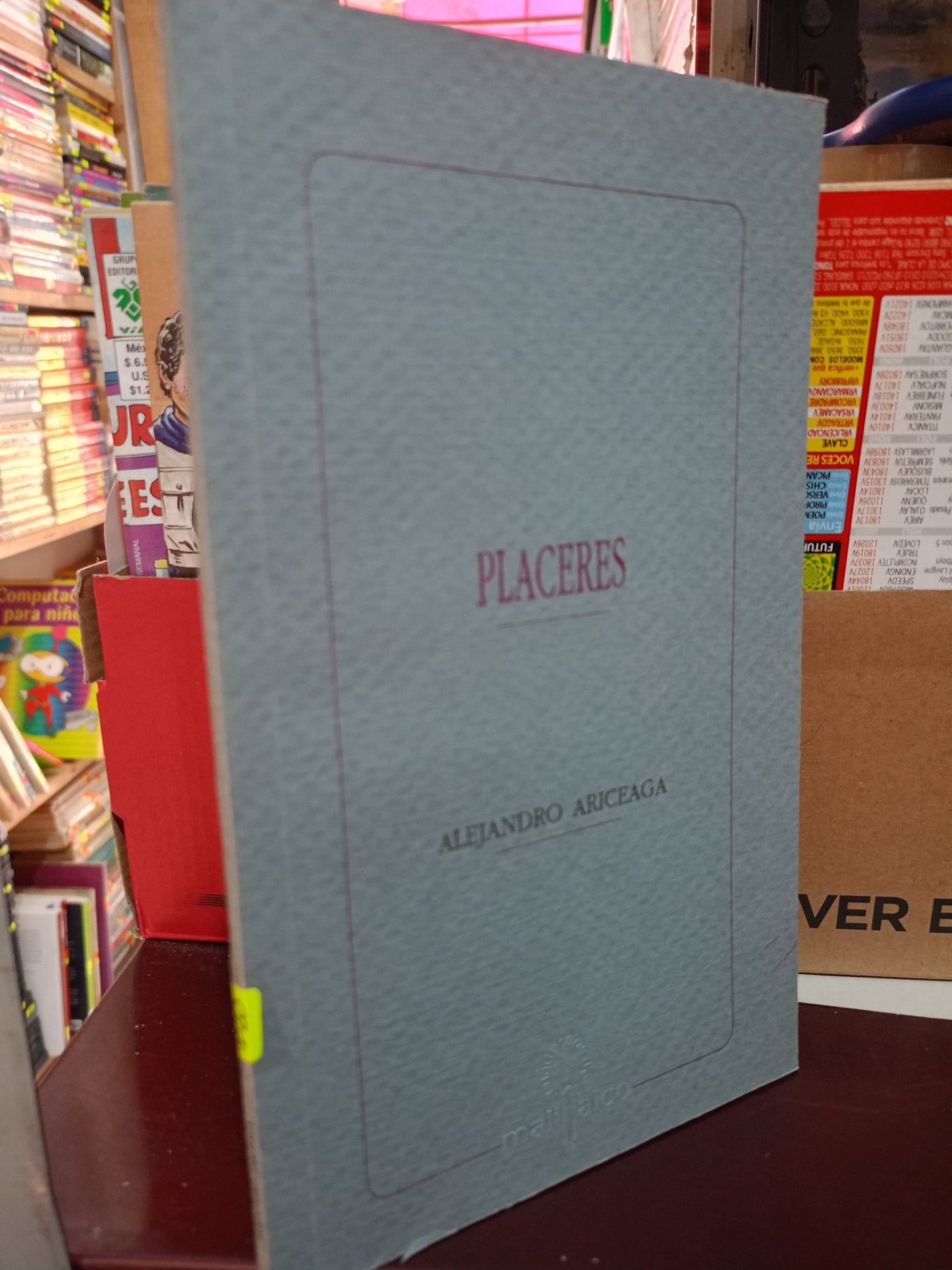 PLACERES POR ALEJANDRO ARICEAGA USADO NOVELA LITERARIO 305