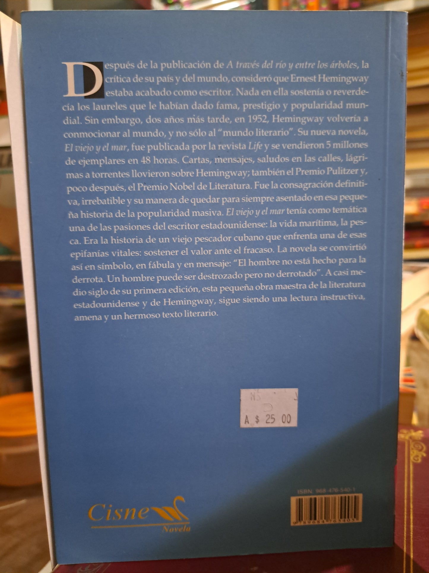 EL VIEJO Y EL MAR ERNEST HEMINGWAY USADO NOVELA ALDAMA